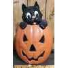 Image 1 : HALLOWEEN PUMPKIN CAT BLOW MOLD - 28in TALL