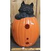 Image 2 : HALLOWEEN PUMPKIN CAT BLOW MOLD - 28in TALL