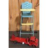 Image 1 : LOT OF 2 - PRESSED STEEL TRUCK AND TIN TOY HIGHCHAIR