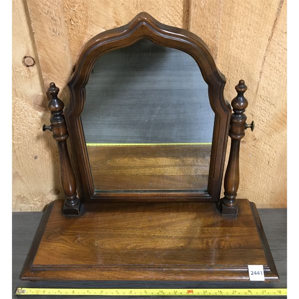 ANTIQUE DRESSING TABLE MIRROR - 7.5in x 17.5in x 18in