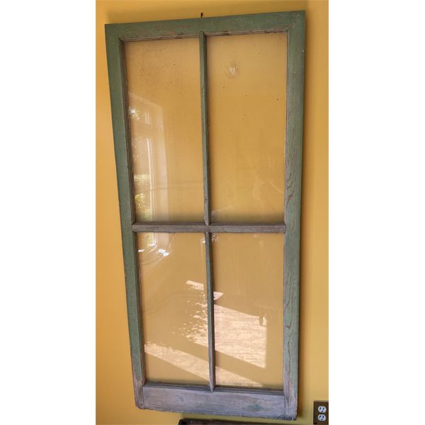 OLD HOUSE WINDOW W/ GLASS