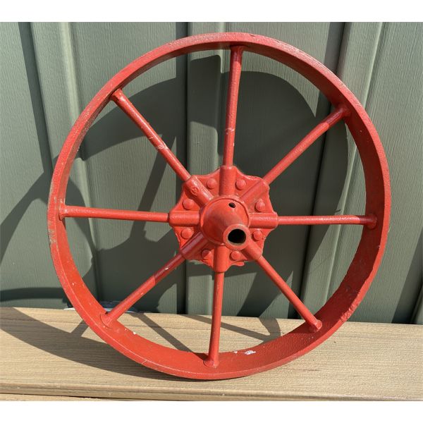 METAL WAGON WHEEL - 16 INCH - PAINTED