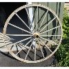 Image 1 : WOOD SPOKED WAGON WHEEL - 44 INCHES