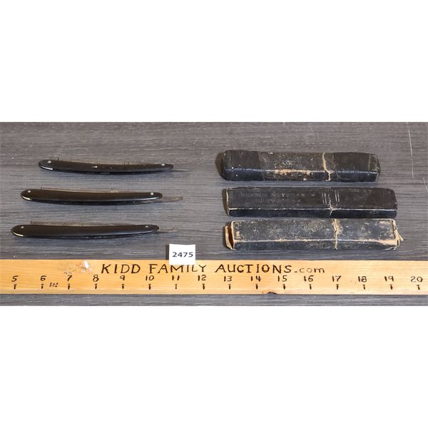 LOT OF 3 - VINTAGE STRAIGHT RAZORS