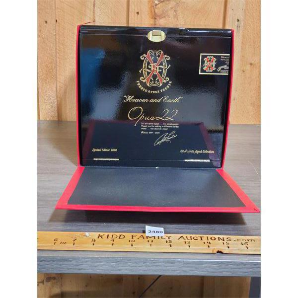 FUENTE OPUS 22 ELABRATE CIGAR SAMPLE BOX - 11 x 10.5 x 11in