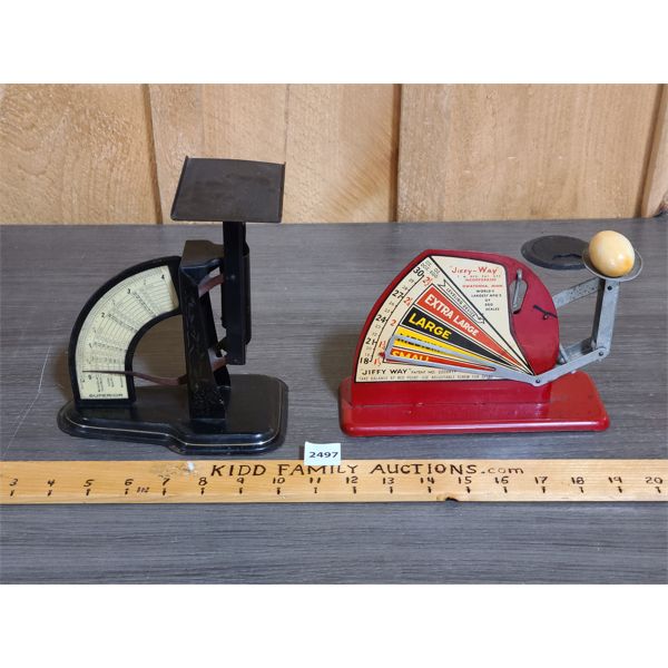 LOT OF 2 - POSTAL AND EGG SCALES 