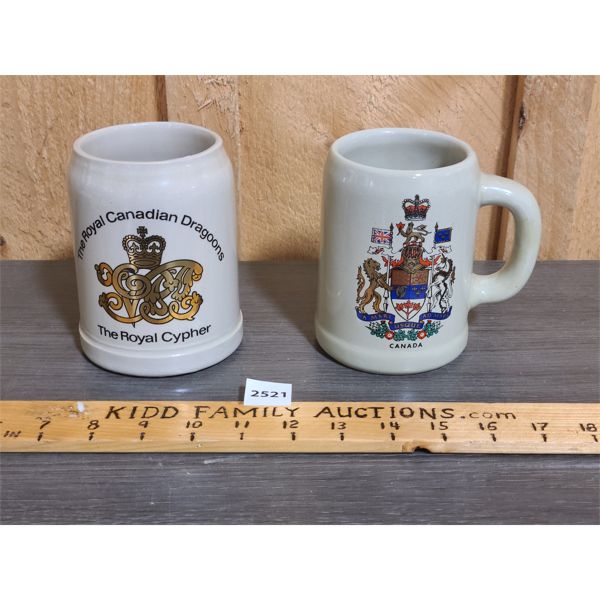 LOT OF 2 - CANADIAN MILITARY CERAMIC MUGS