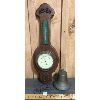 Image 1 : LOT OF 2 - BEROMETER AND LARGE BRASS BELL