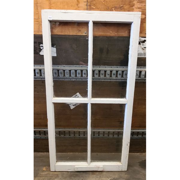 28.5 x 55 in ANTIQUE 4 PANE WINDOW 