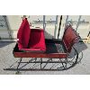 Image 2 : ANTIQUE HORSE DRAWN SLEIGH W/ VELVET SEAT 