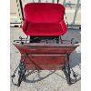 Image 4 : ANTIQUE HORSE DRAWN SLEIGH W/ VELVET SEAT 