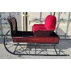 Image 5 : ANTIQUE HORSE DRAWN SLEIGH W/ VELVET SEAT 