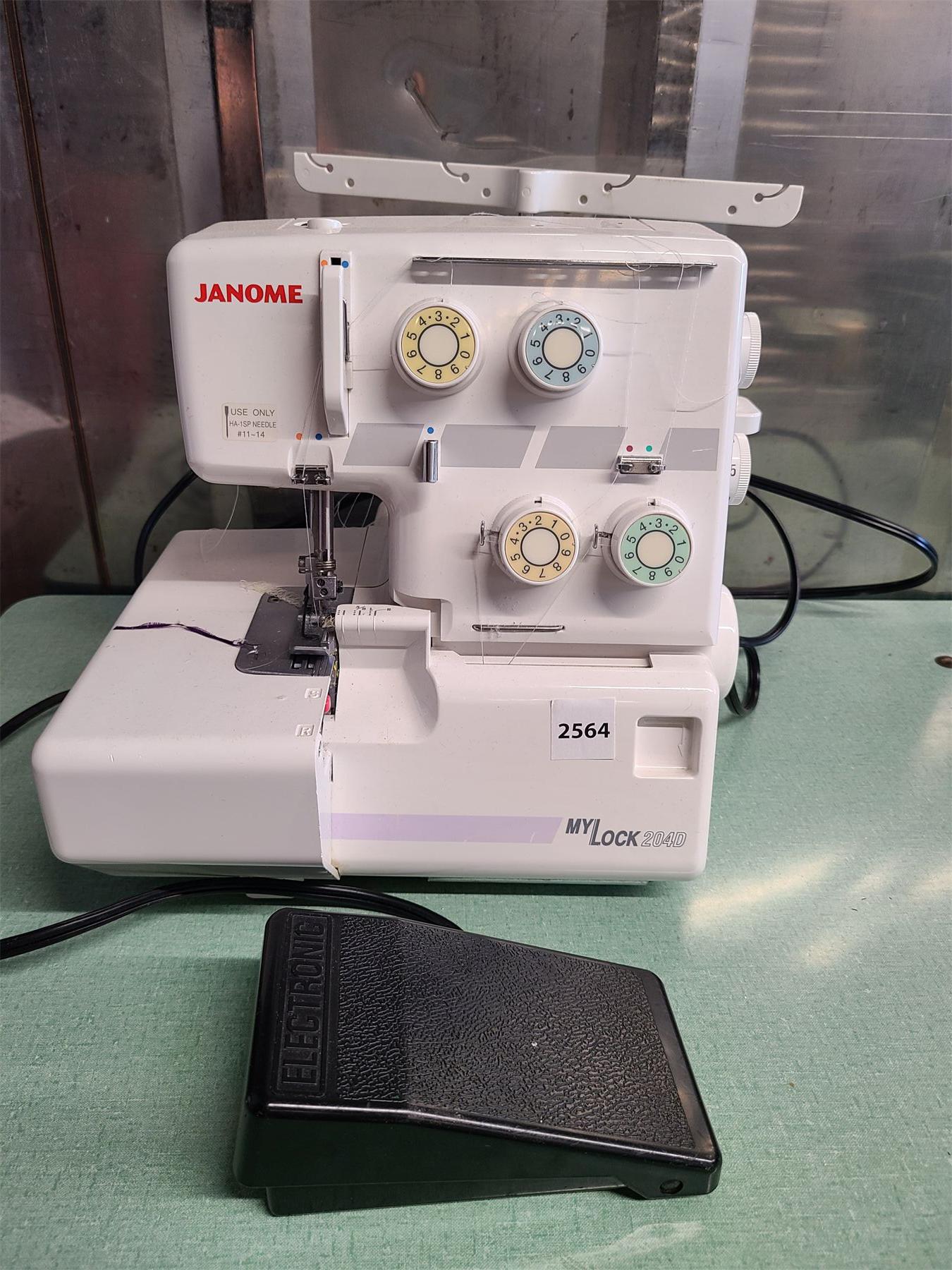 JANOME MY LOCK 2040 MODEL SEWING MACHINE Kidd Family Auctions