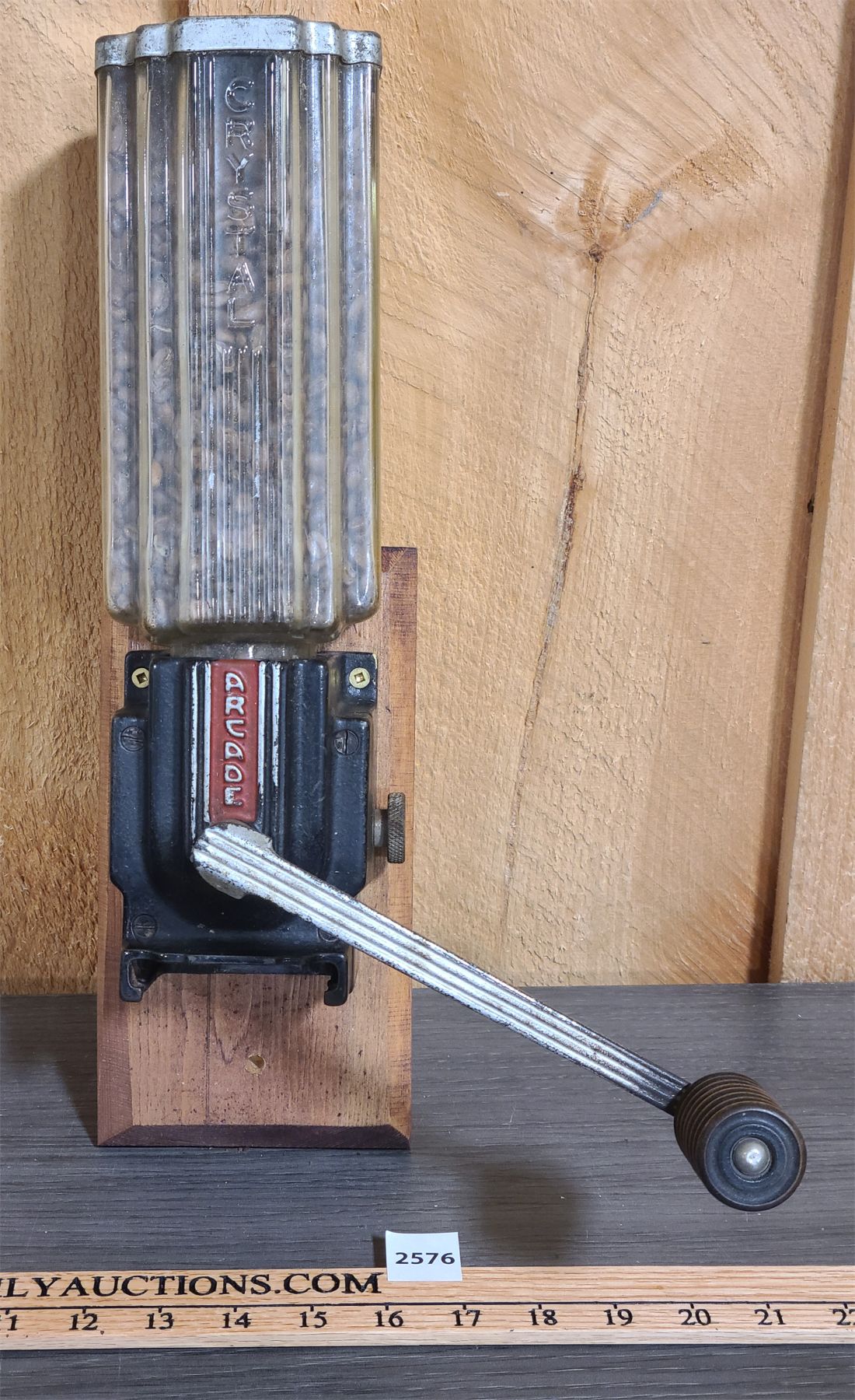 ANTIQUE ARCADE COFFEE GRINDER 16 in