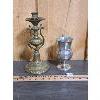 Image 1 : LOT OF 2 - MUG DATED 1856 AND BRASS CANDLESTICK