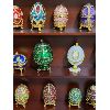 Image 2 : DISPLAY CASE W/ QTY FABERGE STYLE EGGS
