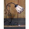 Image 2 : METAL DESK TOP LAMP W/ STAIN GLASS STYLE SHADE