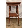 Image 1 : 29in PLANT STAND W/ GLASS BALL CLAWFOOT FEET