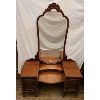 Image 1 : ANTIQUE CHILDS MIRRORED VANITY - 18 x 46 x 72in