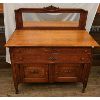 Image 1 : ANTIQUE MIRRORED DRESSER W/ ORNATE WOOD DETAILS