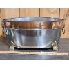 Image 1 : FOOTED METAL TUB - 11 x 16 x 25in