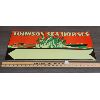 Image 1 : JOHNSON SEA-HORSES EMBOSSED SST SIGN - 12 x 24in