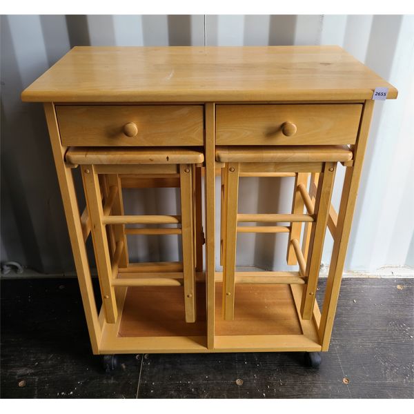 BREAKFAST CADDY W/ STOOLS 