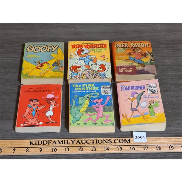 LOT OF 6 - BIG LITTLE BOOKS - GOOFY, WOODY WOODPECKER, PINK PANTHER ETC.