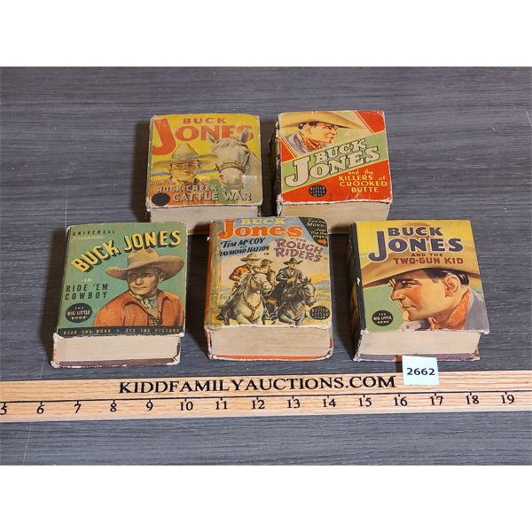 LOT OF 5 - BIG LITTLE BOOKS - BUCK JONES