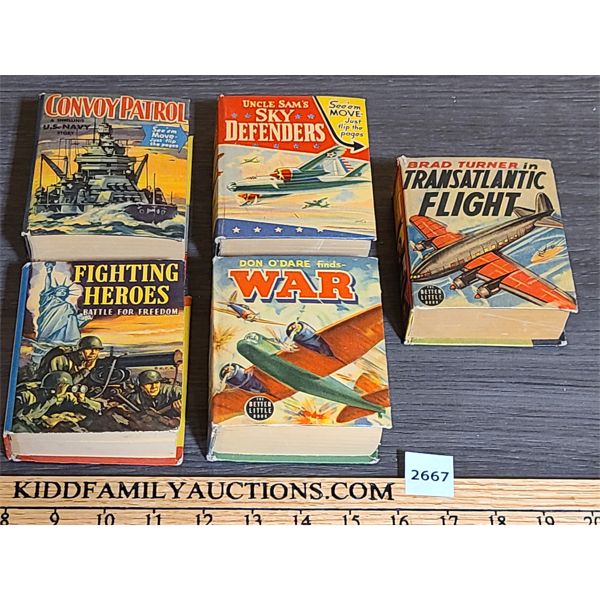 LOT OF 5 - BIG LITTLE BOOKS - MISC WAR THEMES
