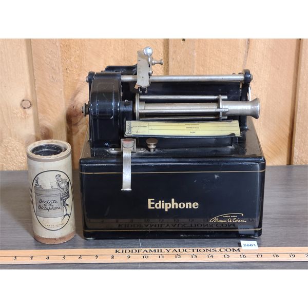 THOMAS A EDISON EDIPHONE W/ CYLINDER