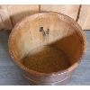 Image 3 : WOODEN BUCKET W/ METAL BANDS