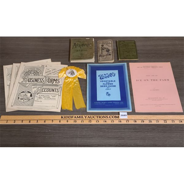 JOB LOT - MISC SCHOOL AND FARMING EPEHEMERA