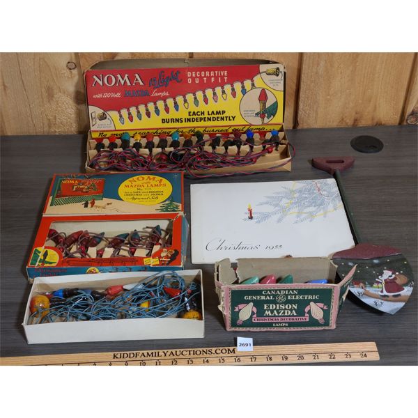 JOB LOT - QTY VINTAGE CHRISTMAS LIGHTS