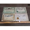 Image 1 : LOT OF 4 - STOCK CERTIFICATES - GOLD MINES AND CLEMENT MEDICINE CO