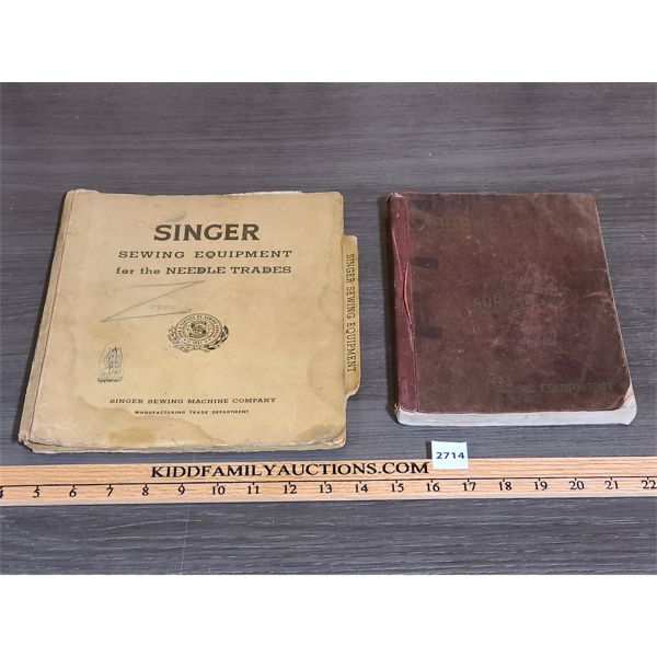 LOT OF 2 - SINGER SEWING AND GIBSON'S LTD LOGGING EQUIPMENT CATALOGUES