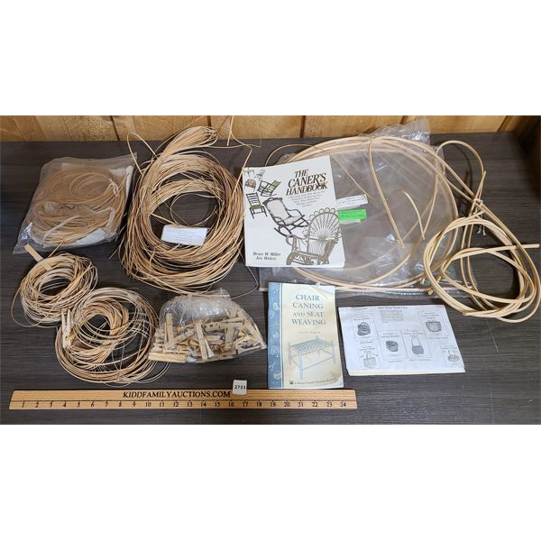 JOB LOT - LARGE QTY CHAIR CANING SUPPLIES AND PUBLICATIONS