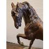 Image 2 : BRONZE COLOURED METAL HORSE STATUE - 6 x 15 x 18in