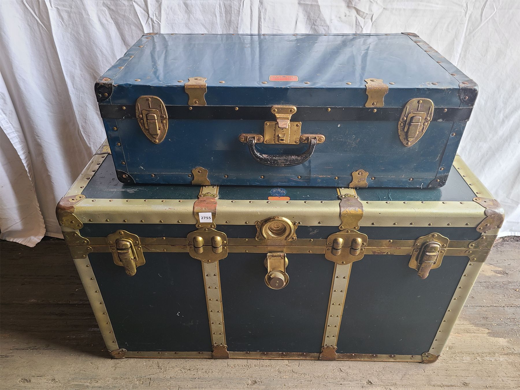 LOT OF 2 - VINTAGE METAL TRUNKS - Kidd Family Auctions