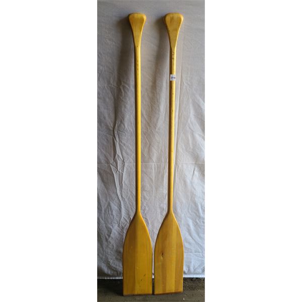 LOT OF 2 - UNMARKED WOODEN PADDLES - 60in