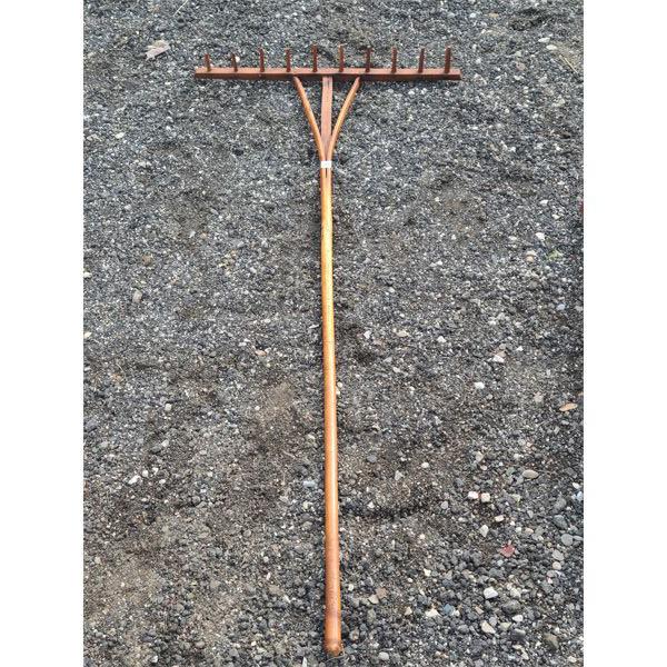LARGE WOODEN RAKE - 66in TALL