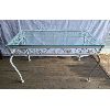 Image 1 : GLASS TOPPED METAL TABLE - 16 x 17 x 30in