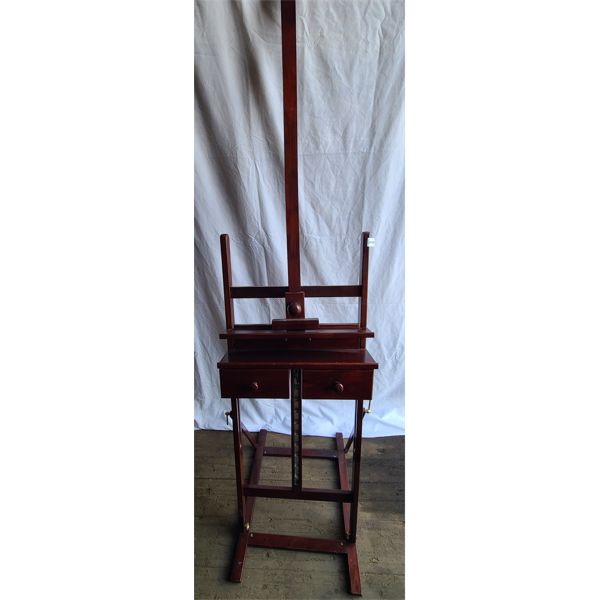 PAINTERS EASEL W/ DRAWERS - 18 x 23 x 71in