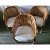 Image 1 : LOT OF 3 - BARREL BACK CANE ARMCHAIRS 