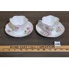 Image 1 : LOT OF 2 - SHELLEY BONE CHINA TEACUPS AND SAUCERS