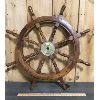 Image 1 : DECORATIVE SHIPS WHEEL STANDS 33 INCHES HIGH
