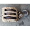 Image 2 : LARGE WOOD AND METAL PULLEY - 22in LONG