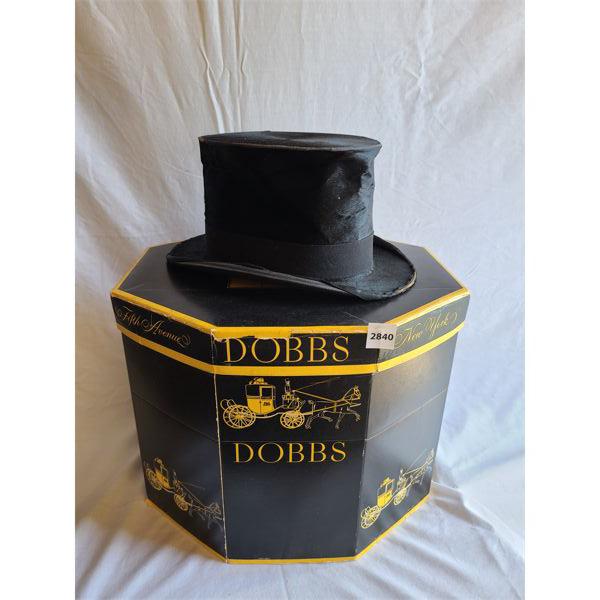 BEAVER FUR TOP HAT W/ HAT BOX