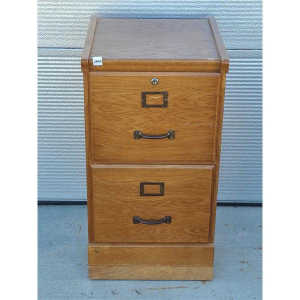 TWO DRAWER FILING CABINET - 16 x 16 x 30in