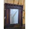 Image 1 : VINTAGE CARVED HALL MIRROR W/ COAT RACK - 3 x 32 x 39.5 in